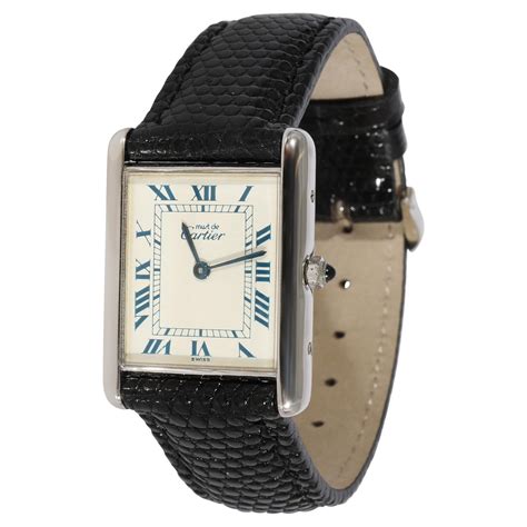 cartier amber watch|cartier sterling silver tank watch.